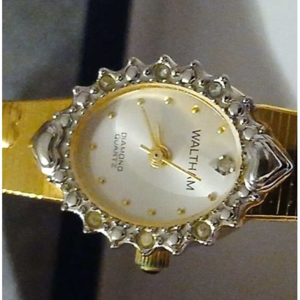 Vintage Waltham Diamond Quartz Ladies Watch